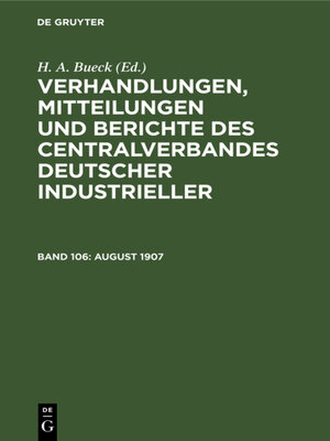 cover image of August 1907